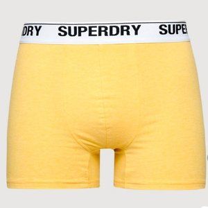 Mens Boxer Briefs Trunk 95% organic Cotton 5% Elastane BLUE AND YELLOW 2 Pack XL